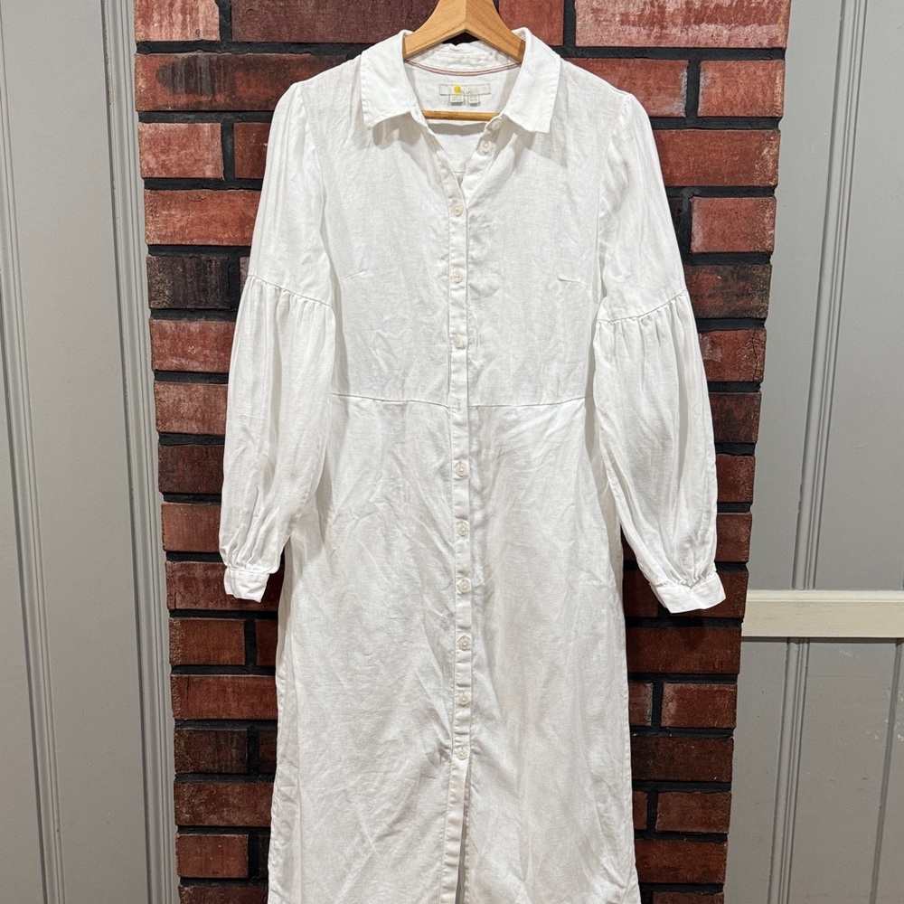 Boden White Button-Down Dress - Picture 5 of 13